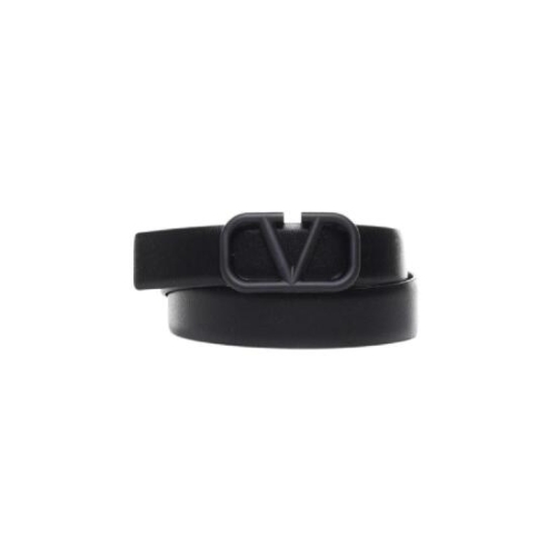 발렌티노 가라바니 브이로고 시그니쳐 레더 벨트 블랙 T0Q90WQG0NO