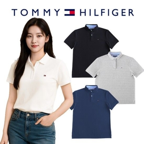타미힐피거 남녀공용 여름 PK 반팔 카라티셔츠_7803120
