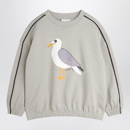 MINI 미니로디니 RODINI Gray sweatshirt with seagull print 2522013897CO/Q_MIRO-GR
