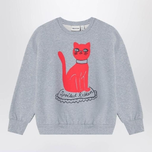 MINI 미니로디니 RODINI 오가닉 코튼 소재의 그레이 티셔츠 2472012194CO/XH_MIRO-GM