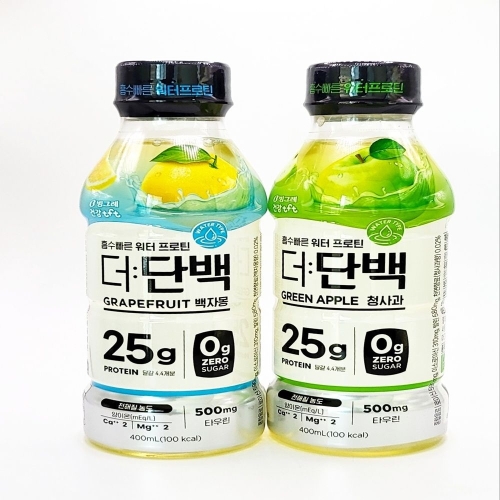 빙그레 더단백 워터 프로틴 청사과 400ml + 백자몽 400ml