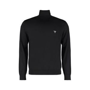 프라다 UMR502S2121ZLE F0002 Black wool sweater