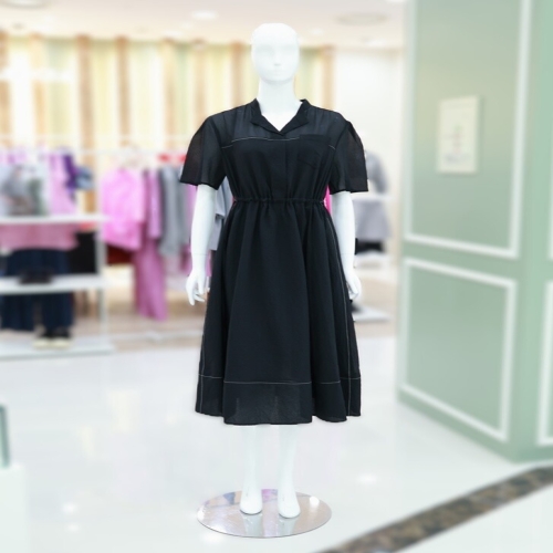 발렌시아 스티치 포인트 스트링 롱 원피스 255MO29