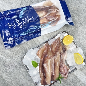 도리마켓  간편 소포장 손질 통 오징어 1.3kg내외