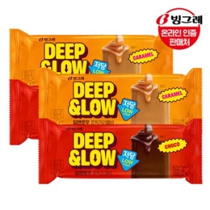 빙그레  딥앤로우 저당 쫀득바 2종 30개 세트(카라멜/초코)