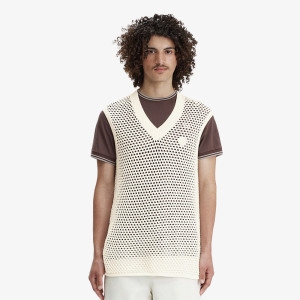 프레드페리 Sharp 레이스 브이넥 슬리브리스 니트 560 AFPM2417851-560