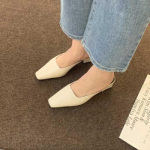 오노마 ONM 스퀘어 쉐입 앞코 뮬 스타일 로우힐 펌프스 구두 14392229