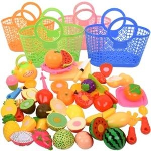 과일썰기 주방놀이 세트+시장바구니 음식 야채 WFHP5XI