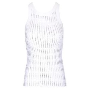 아티코 A94 250WCN00004001 The Attico Black tank top with strass
