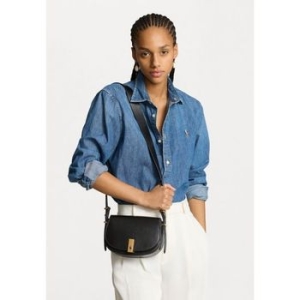 폴로랄프로렌 폴로 랄프 로렌 ID 송아지 가죽 미니 새들백 크로스바디백 검정색 134747947