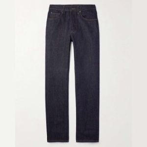 보스 디 드 로고 패치 슬림핏 코튼 캐시미어 블렌드 데님 진 134747990