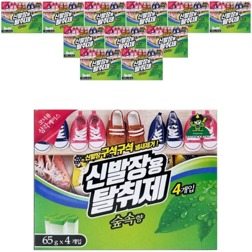 산도깨비 신발장용 탈취제 숲속향 65g 4개입