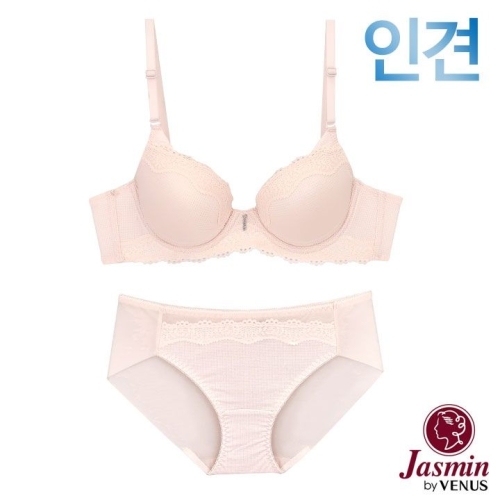 자스민 by A-C컵 인견메쉬 와이어 무빙몰드 브라팬티2종 JBA028 75A-90C