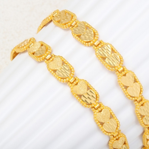 혼골드모아 골드모아 순금 더블 하트 프레임 팔찌 37.5g