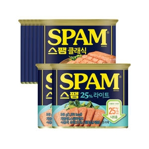 CJ제일제당  스팸 클래식 340g 6개 + 스팸 25% 라이트 340g 2개