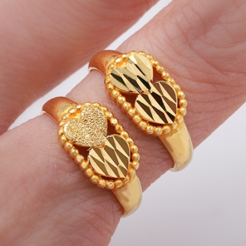 혼골드모아 골드모아 순금 더블 하트 프레임 반지 11.25g