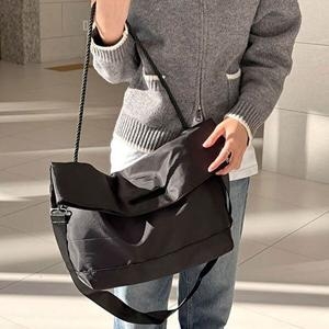 유니크 손잡이 토트백 겸용 숄더백 블랙 빅사이즈가방-WFH2KYF