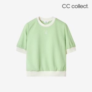 씨씨콜렉트 컬러블록 와플 티셔츠 LN_E252PSM140