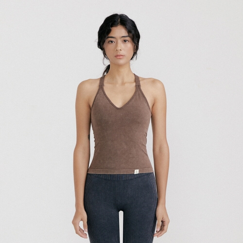 프런투라인  프론투라인 심리스 브이넥 크로스 탱크탑_FEWSBT059_BRW