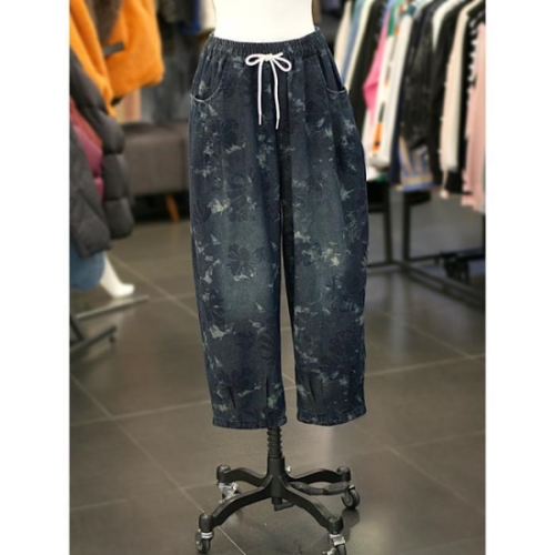 르니앤맥코이 세이브존03 나염 핀턱 포인트 스트링 데님 배기 팬츠 AGMM03SL502FJX-1A 27441988