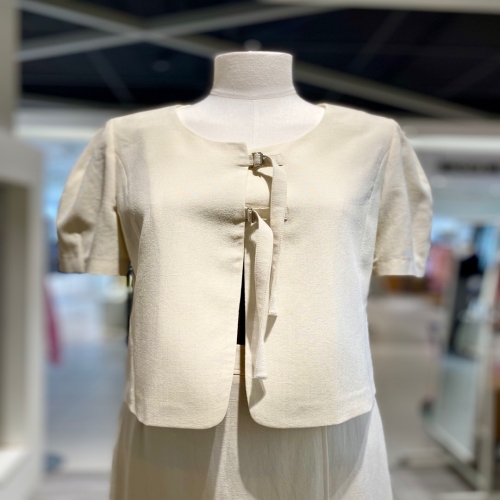 올리브데올리브 OW5MJ427 셋업 리본여밈 크롭 자켓