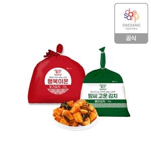대상 종가 행복이온 포기김치 5kg + 맘씨고운 총각김치 3kg