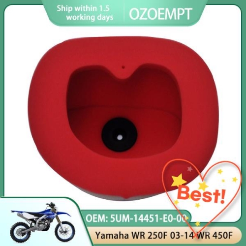 야마하  100% 호환 OZOEMPT 듀얼 레이어 폼 오토바이 에어 필터 WR 250F 03-14 적용 5UM-14451-E0-00