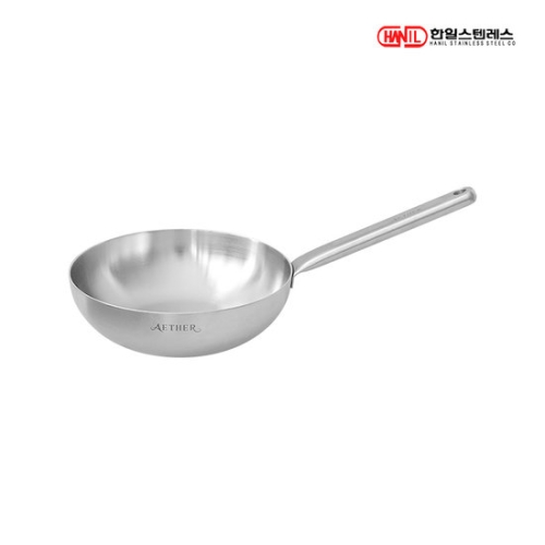 한일스텐레스 에테르 무연마제 IH 통5중 304 스텐 궁중팬 [24cm]