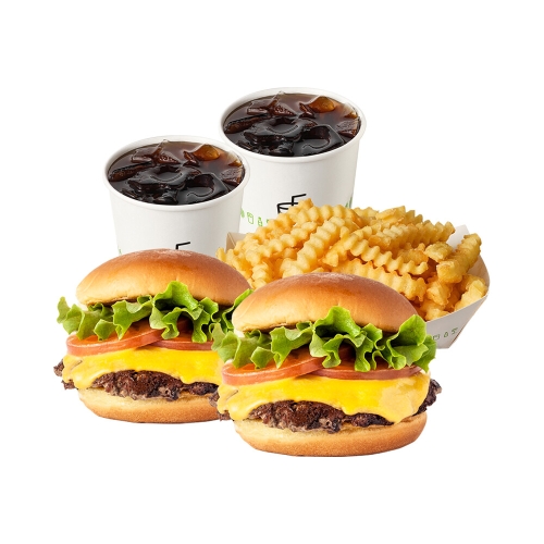 쉐이크쉑 쉑버거 2개+프라이+소다(S) 2잔