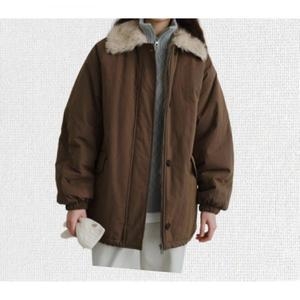 유라고 Hairy collar padded jumper 241205 647708