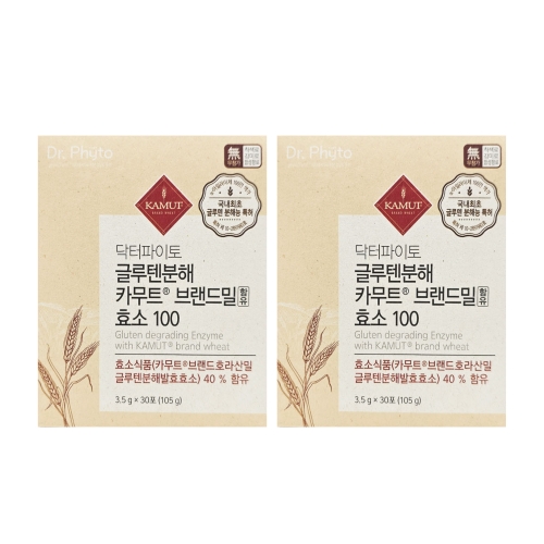 닥터파이토 글루텐분해 카무트 브랜드밀 함유 효소 100 30포