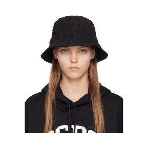 GCDS 블랙 모노그램 버킷햇 FW23U530045 T 135356001