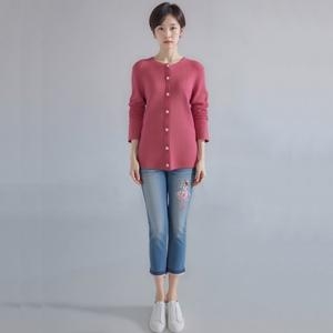 모라도 24년 봄 여름 중년 여성 비스코스 냉감 니트 가디건RNM8CD400F-CC