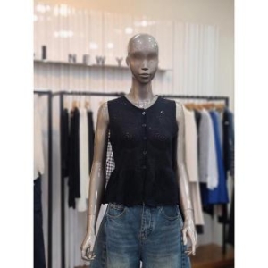 제시뉴욕 세이브존05 민소매 프릴 니트티셔츠 BFM5SZSNKV9650