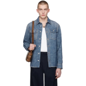보테가베네타 인디고 블루 데님 셔츠 757807V3P50 T