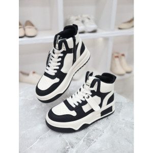 기타 패플 블리아르로라 가죽 캐주얼 하이탑 스니커즈 운동화 5cm MDBL100