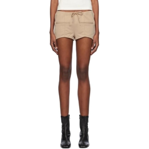 꾸레쥬 쿠레쥬 베이지 인터로크 미니 쇼츠 124JSH034JS0091 1007 Sand