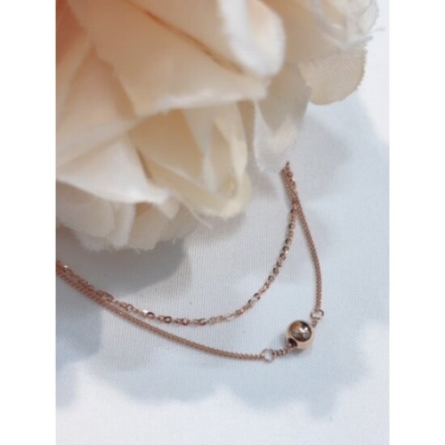 이랜드 로이드 두줄 볼체인 14K 골드 팔찌 LWB25013G