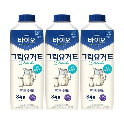매일유업  매일바이오 그릭요거트 드링크 무가당 플레인 710ml