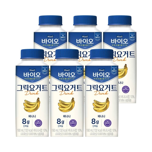 매일유업 매일바이오 그릭요거트 드링크 바나나 190ml
