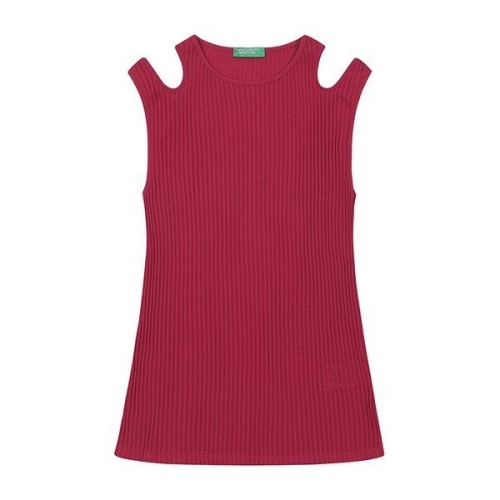 베네통 Cutting sleeveless tee3OQGDH00X19D