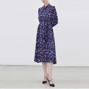 제이슨우 폴리 셔츠형 프린트 원피스 WVOP6W02 228151