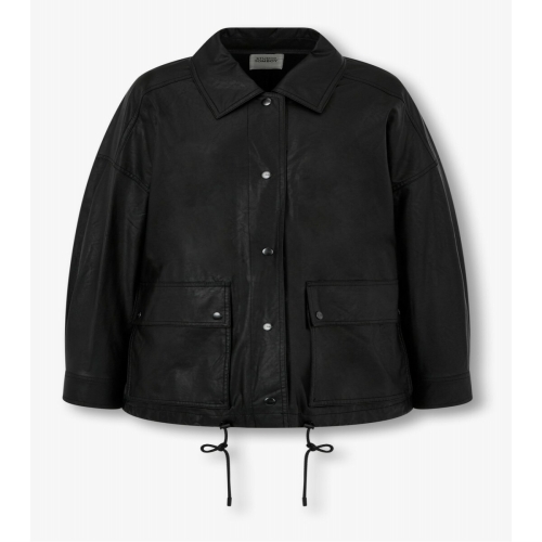 스튜디오톰보이 리오더 입고 신세틱 레더 하프자켓_블랙 9175361974