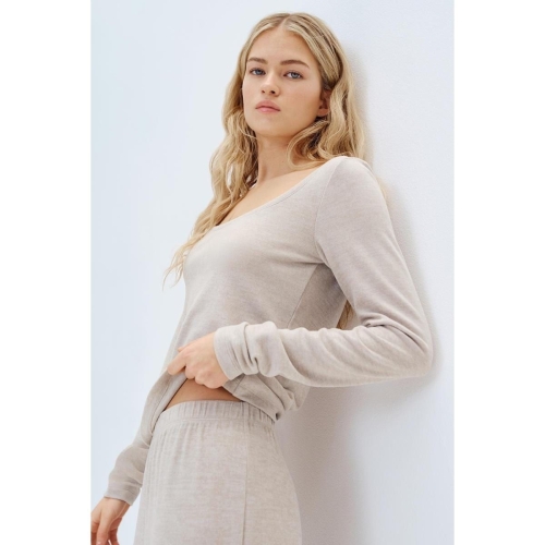 H&M 저지 파자마 라이트 베이지 멜란지 1268616002