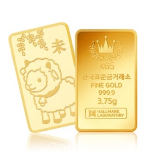 한국표준금거래소  황금 양 동물 골드바 3.75g