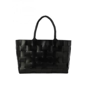 드래곤디퓨전 우븐 가죽 토트백_8151 (BLACK)