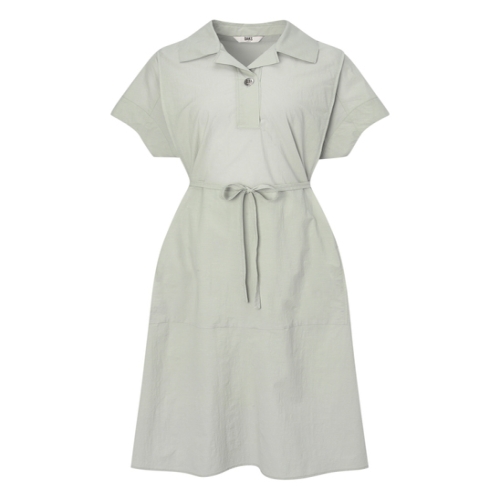 닥스레이디스 여성 그린 절개장식 면혼방 반팔원피스 DLDR5B501E1