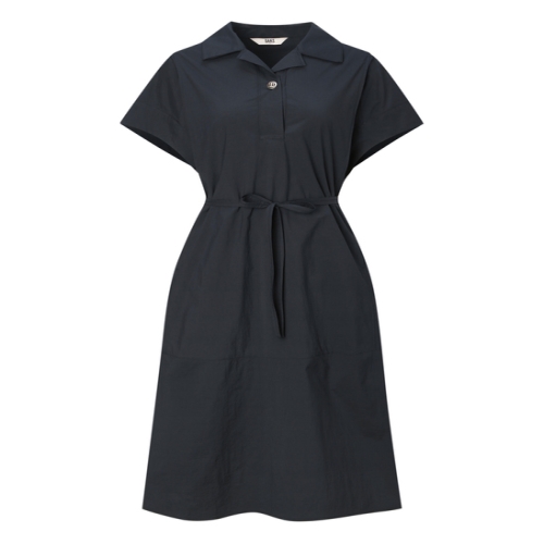 닥스레이디스 여성 네이비 절개장식 면혼방 반팔원피스 DLDR5B501N3