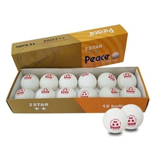 평화산업 피스 브이와이 VCJL1481 소모품 탁구공 흰색 3성 12개입 갑 1개입