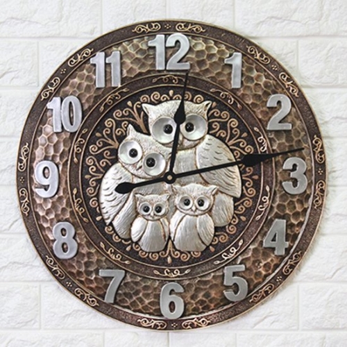 골드디자인  무소음 부엉이시계 GB01